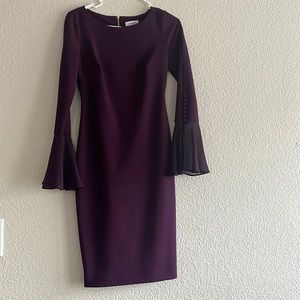 Midi dark purple dress